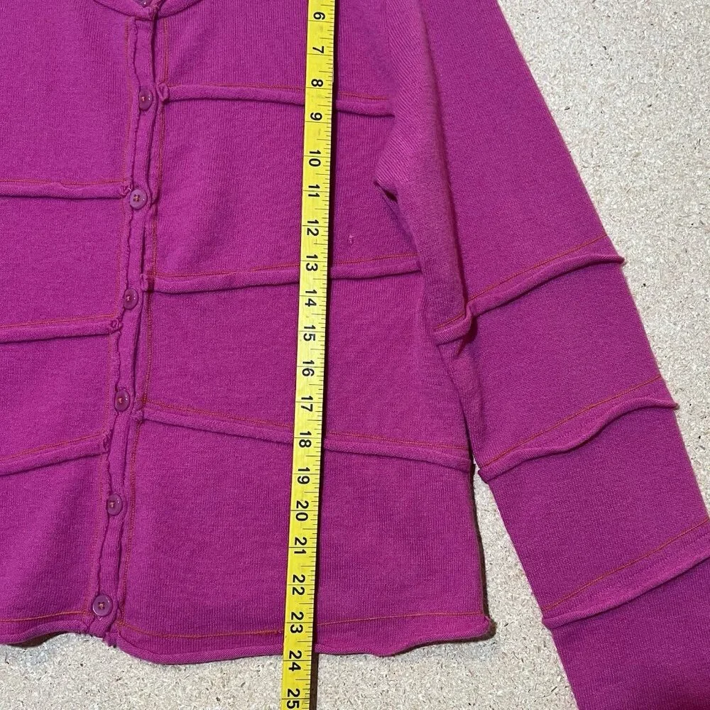 Garnet Hill Women’s Sweater Cardigan Size Large Pink Wool/ Angora Blend Buttons